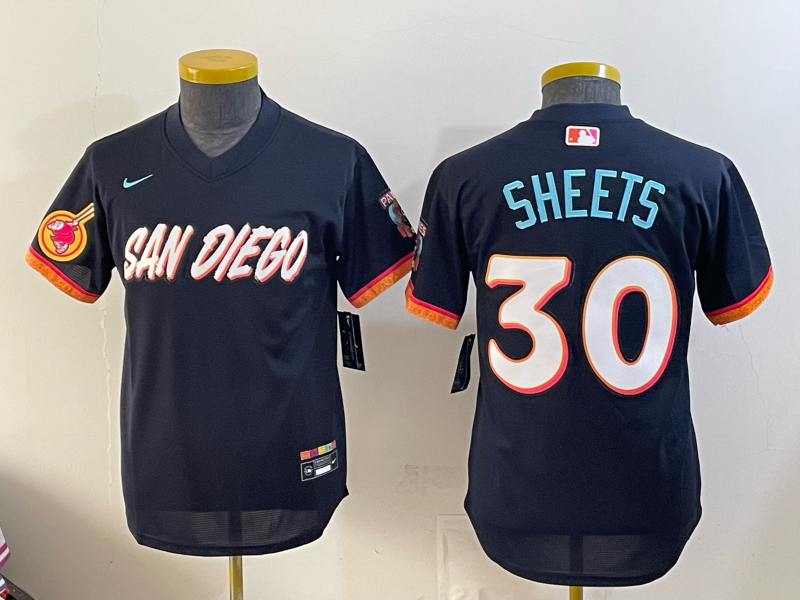 youth San Diego Padres #30 Sheets Nike blue MLB Jersey 0519002->->Youth Jersey